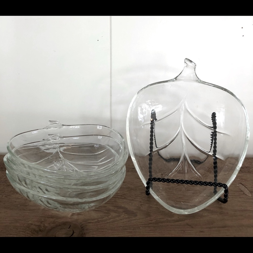 Clear Leaf Plates-set 5